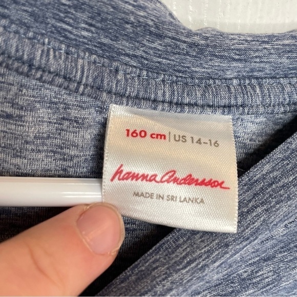 Hanna Andersson Rainbow Shark Boy's Tee in Heathered Blue 14-16 - Picture 6 of 9